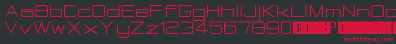 Шрифт EurostealBigCaps – красные шрифты на чёрном фоне
