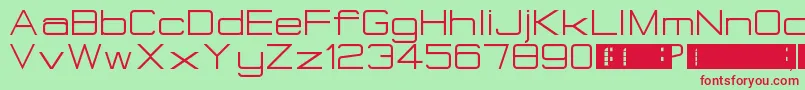 EurostealBigCaps Font – Red Fonts on Green Background