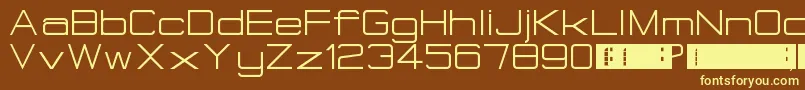 EurostealBigCaps Font – Yellow Fonts on Brown Background