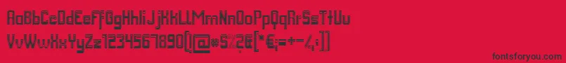 Fmcoinout Font – Black Fonts on Red Background