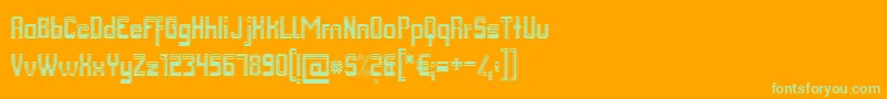 Шрифт Fmcoinout – зелёные шрифты на оранжевом фоне