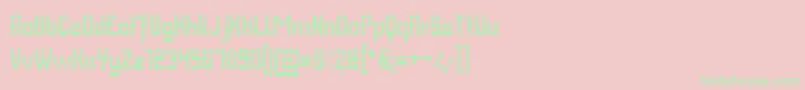 Fmcoinout Font – Green Fonts on Pink Background