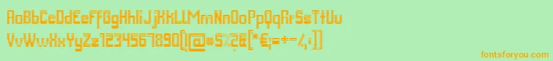 Fmcoinout Font – Orange Fonts on Green Background