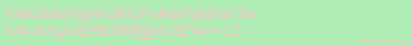 Fmcoinout Font – Pink Fonts on Green Background