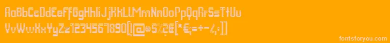 Fmcoinout Font – Pink Fonts on Orange Background