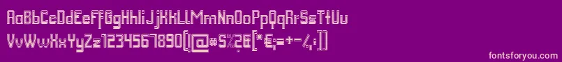 Fmcoinout Font – Pink Fonts on Purple Background