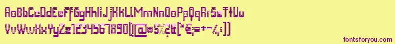 Шрифт Fmcoinout – фиолетовые шрифты на жёлтом фоне