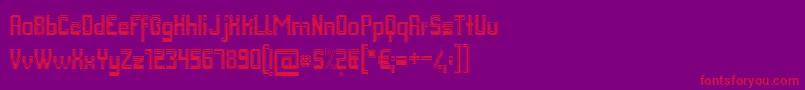 Fmcoinout Font – Red Fonts on Purple Background