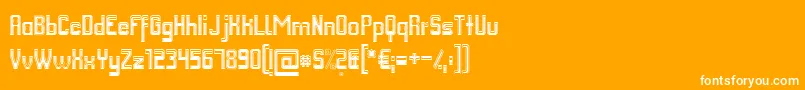 Fmcoinout Font – White Fonts on Orange Background