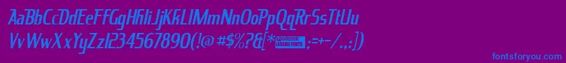 Kingrici Font – Blue Fonts on Purple Background