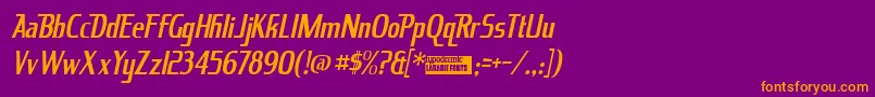 Kingrici Font – Orange Fonts on Purple Background