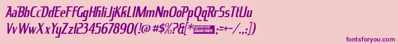 Kingrici Font – Purple Fonts on Pink Background