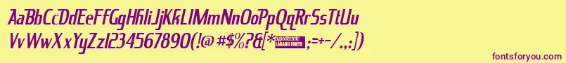 Kingrici Font – Purple Fonts on Yellow Background