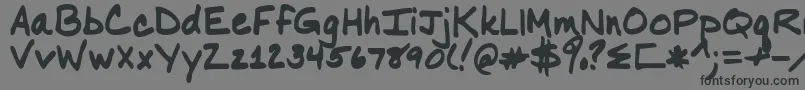 Nancyyoff Font – Black Fonts on Gray Background