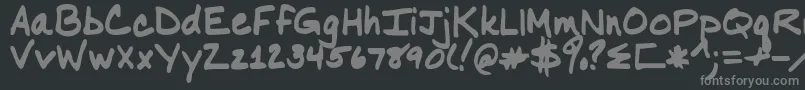 フォントNancyyoff – 黒い背景に灰色の文字