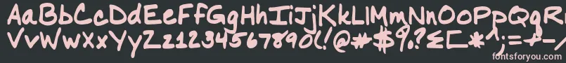 Nancyyoff Font – Pink Fonts on Black Background