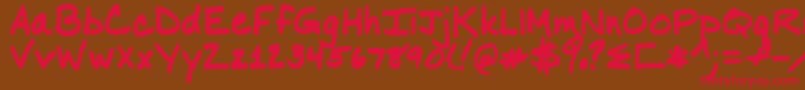 Nancyyoff Font – Red Fonts on Brown Background