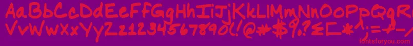 Nancyyoff Font – Red Fonts on Purple Background