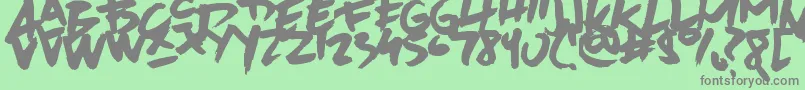 AvenueDrift Font – Gray Fonts on Green Background