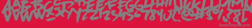 AvenueDrift Font – Gray Fonts on Red Background