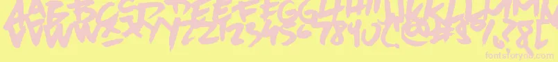 AvenueDrift Font – Pink Fonts on Yellow Background