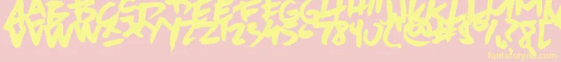 AvenueDrift Font – Yellow Fonts on Pink Background