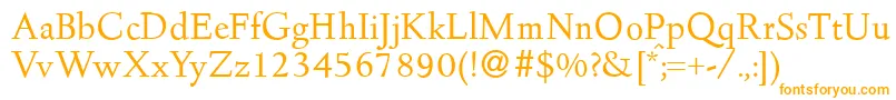 D690RomanRegular Font – Orange Fonts on White Background