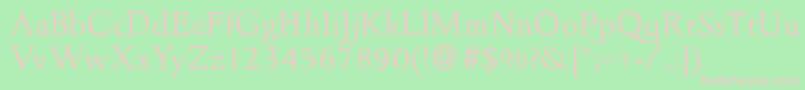 D690RomanRegular Font – Pink Fonts on Green Background