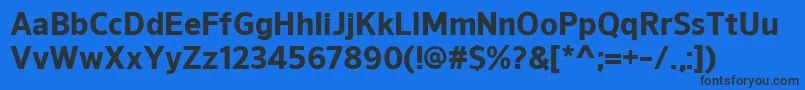 NuorderExtrabold Font – Black Fonts on Blue Background