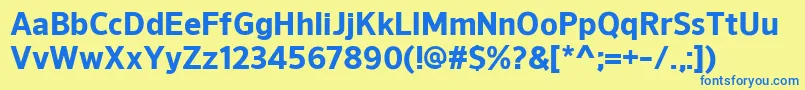 NuorderExtrabold Font – Blue Fonts on Yellow Background
