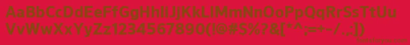 NuorderExtrabold Font – Brown Fonts on Red Background