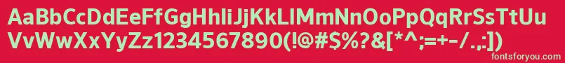 フォントNuorderExtrabold – 赤い背景に緑の文字