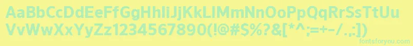 NuorderExtrabold Font – Green Fonts on Yellow Background