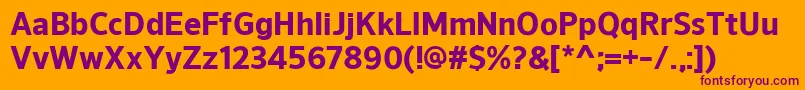 NuorderExtrabold Font – Purple Fonts on Orange Background