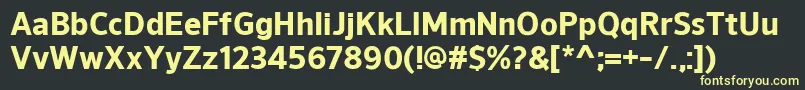 NuorderExtrabold Font – Yellow Fonts on Black Background