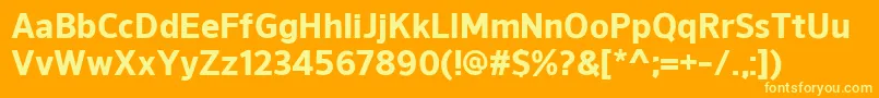 NuorderExtrabold Font – Yellow Fonts on Orange Background