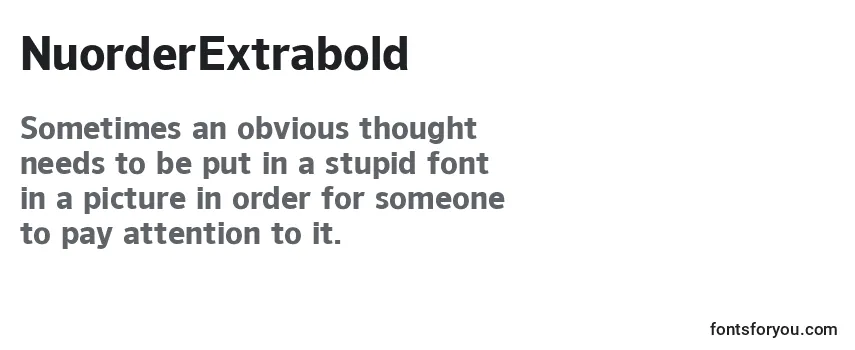 Review of the NuorderExtrabold Font