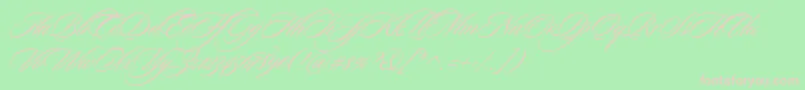 SloopScriptthree Font – Pink Fonts on Green Background