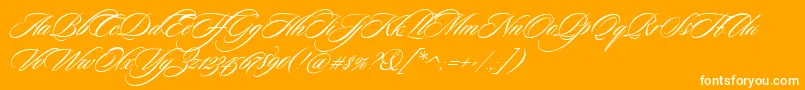 SloopScriptthree Font – White Fonts on Orange Background