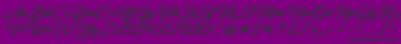 InfiniteStrokeBolderCond Font – Black Fonts on Purple Background