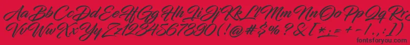 InfiniteStrokeBolderCond Font – Black Fonts on Red Background