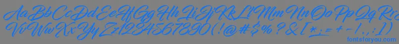 InfiniteStrokeBolderCond Font – Blue Fonts on Gray Background