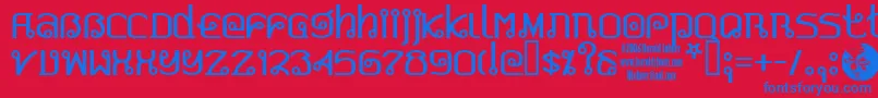 PadThai Font – Blue Fonts on Red Background