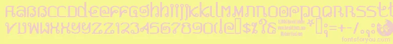 PadThai Font – Pink Fonts on Yellow Background