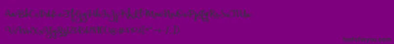 HickoryJack-Schriftart – Schwarze Schriften auf violettem Hintergrund