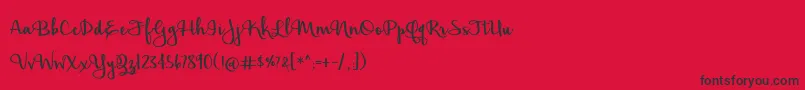 HickoryJack Font – Black Fonts on Red Background