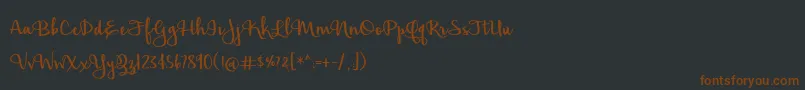 HickoryJack-fontti – ruskeat fontit mustalla taustalla