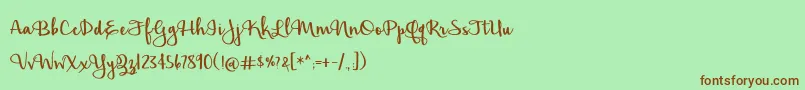 HickoryJack Font – Brown Fonts on Green Background