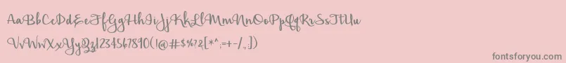 HickoryJack Font – Gray Fonts on Pink Background