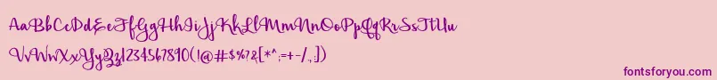 HickoryJack Font – Purple Fonts on Pink Background